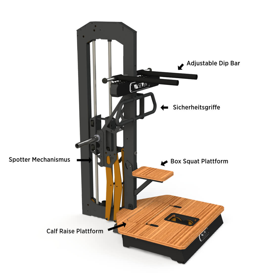 Belt Squat Adjustable Dip Calf Raise Combo VA SEVEN